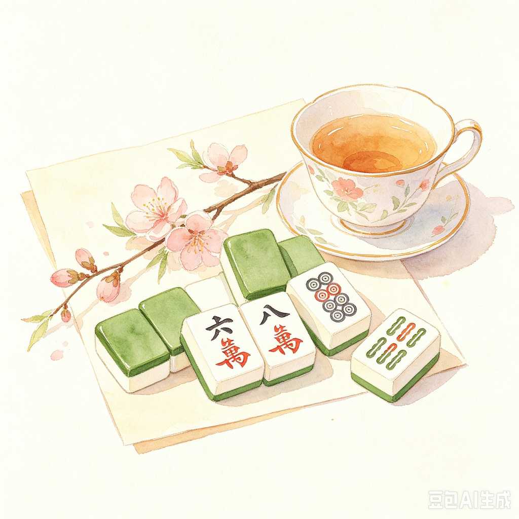 stylish text mahjong set