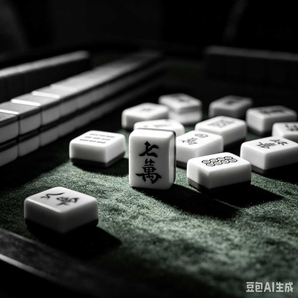 carved pattern mahjong set